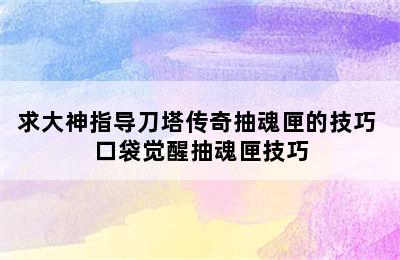 求大神指导刀塔传奇抽魂匣的技巧 口袋觉醒抽魂匣技巧